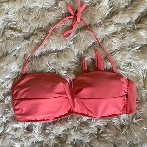 🍁La Vie En Rose pink bandeau twist bikini top